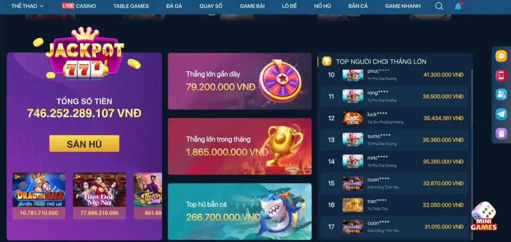 Giao diện trò chơi đa dạng tại King98 Link Mới